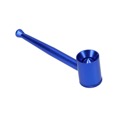 Valiant EACH Valiant Metal Pipe w/ Bottom Screw Bowl - Blue Handpipes