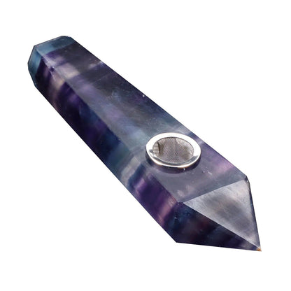 Valiant Each Valiant Crystal Pipe-Rainbow Flouspar Handpipes