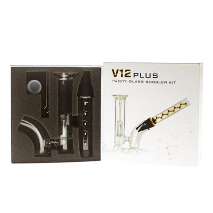 V12 Plus Each V12 Plus Gunmetal Glass Blunt Bubbler | Canna Cabana Handpipes