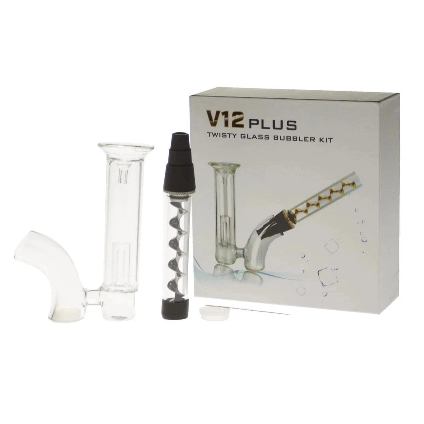 V12 Plus Each V12 Plus Gunmetal Glass Blunt Bubbler | Canna Cabana Handpipes