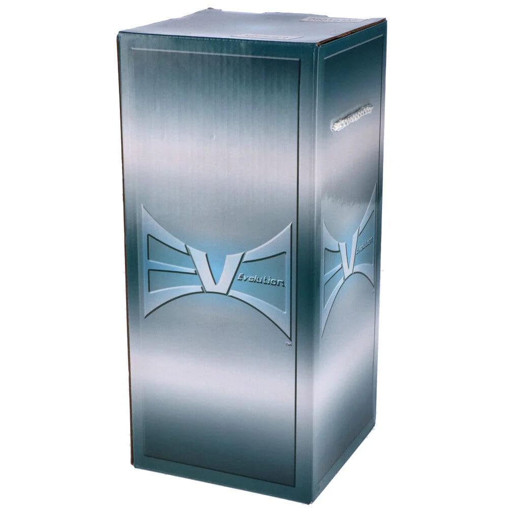 Front view of the Evolution Mist Black, showing a sleek, dark-colored piece with a subtle vertical texture.