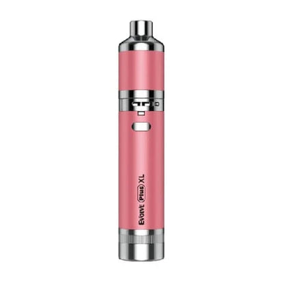 Front view of the Yocan Evolve Plus XL Vaporizer Kit in sakura pink, angled slightly against a plain white background.
