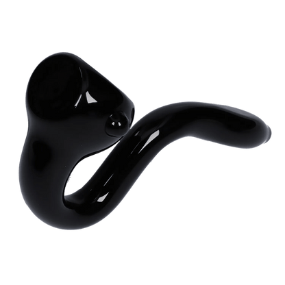 Valiant Each Valiant Small Glass Sherlock Pipe - Black - 4in. Handpipes