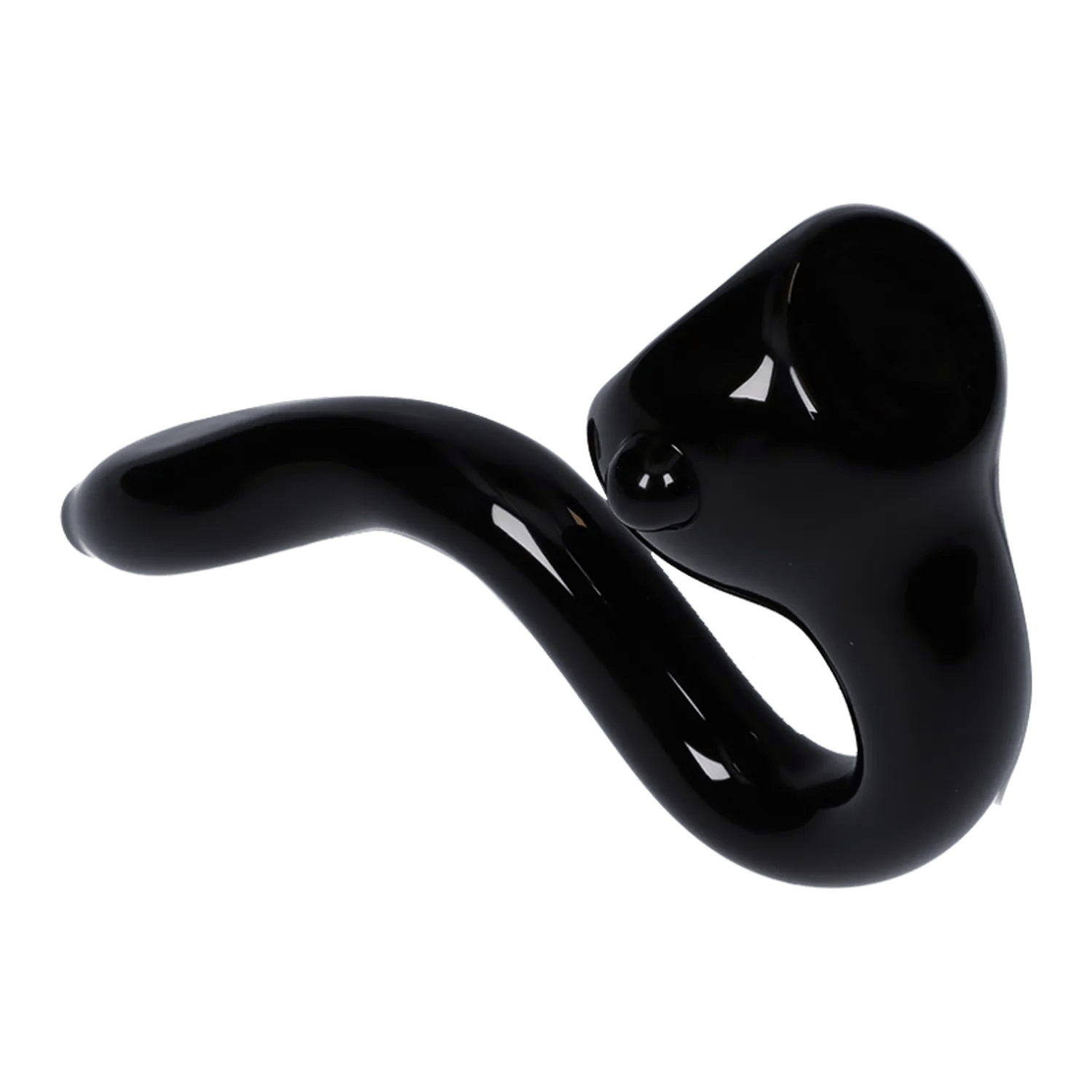 Valiant Each Valiant Small Glass Sherlock Pipe - Black - 4in. Handpipes