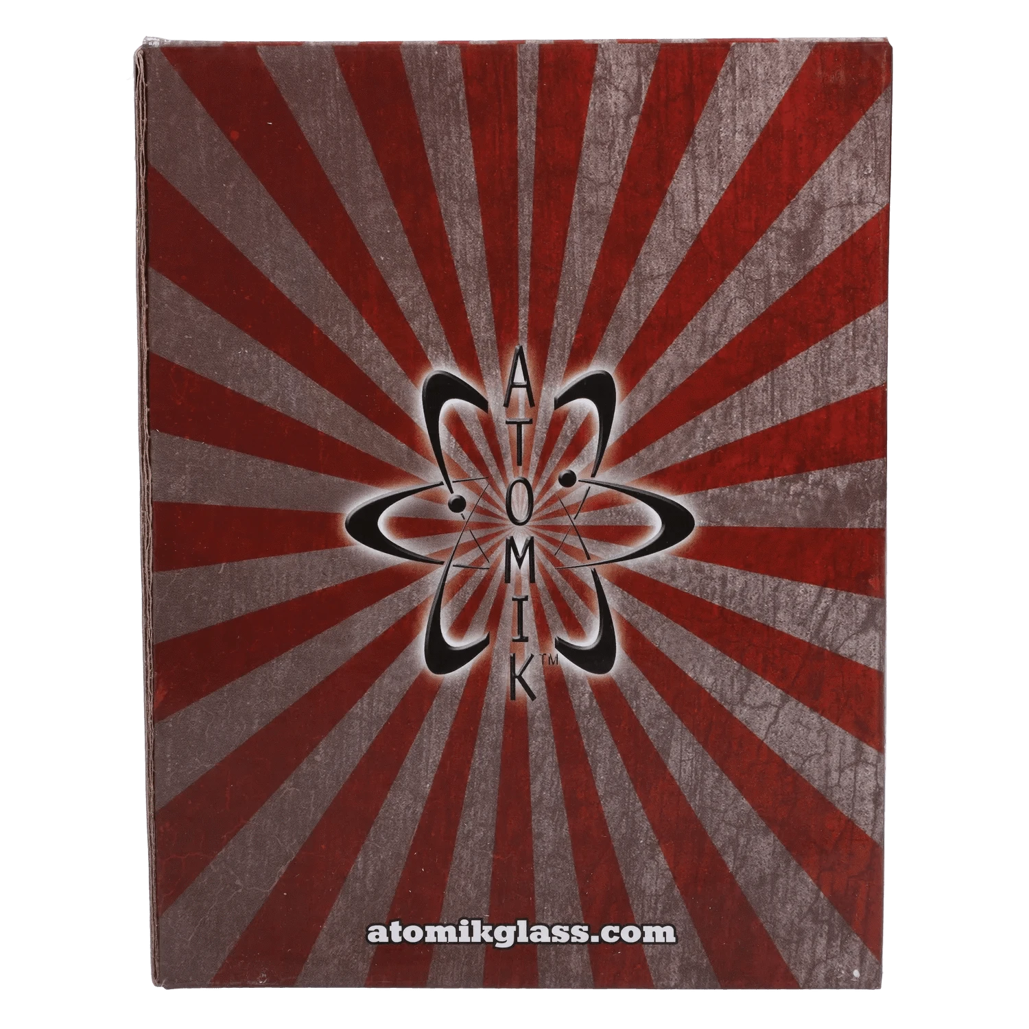 Front view of the Atomik Siena Recycler Dab Rig with a radial burst background pattern.