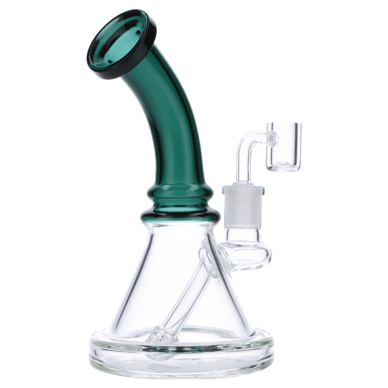 Valiant Each Valiant Bent Neck Mini Water Pipe - Teal - 7in. Dab Rigs