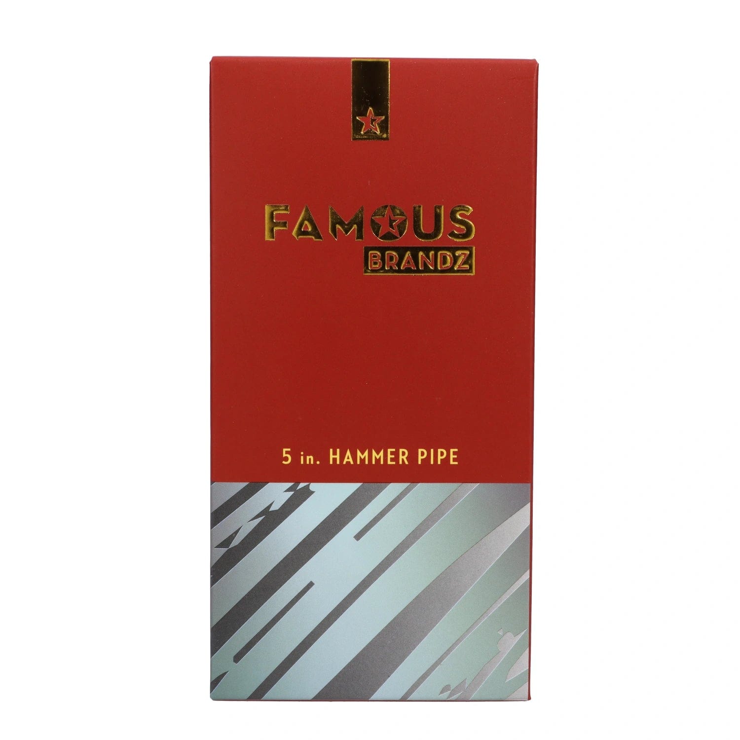 Famous Design Each Famous Design Chrome Fumed Hammer Pipe - Grey - 4in. Handpipes