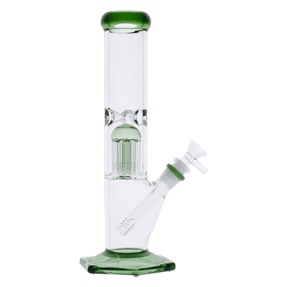 Valiant Each Valiant Hexagon Beaker w/ Tree Perc - Green - 12in. Bongs