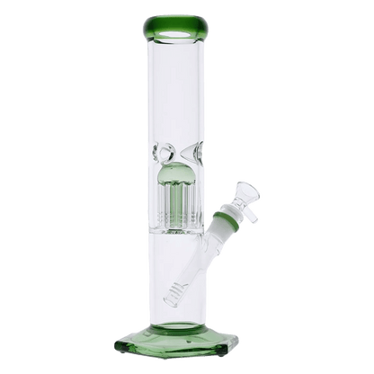 Valiant Each Valiant Hexagon Beaker w/ Tree Perc - Green - 12in. Bongs