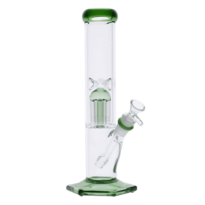 Valiant Each Valiant Hexagon Beaker w/ Tree Perc - Green - 12in. Bongs