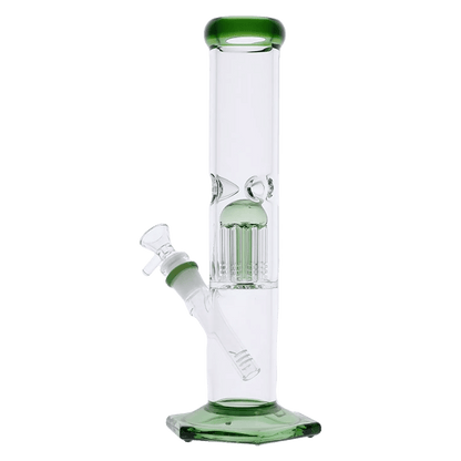 Valiant Each Valiant Hexagon Beaker w/ Tree Perc - Green - 12in. Bongs