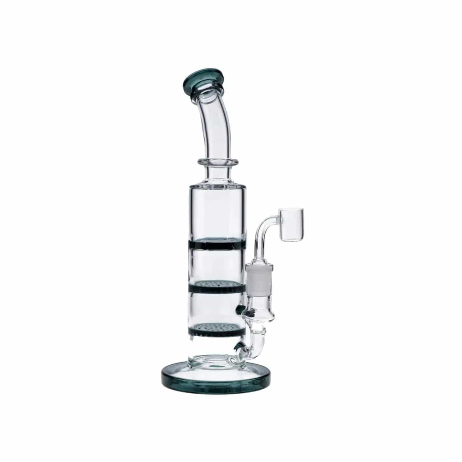Valiant Bent Neck Dab Rig w/ Triple Honeycomb - Teal - 9.5in.: Lowest ...