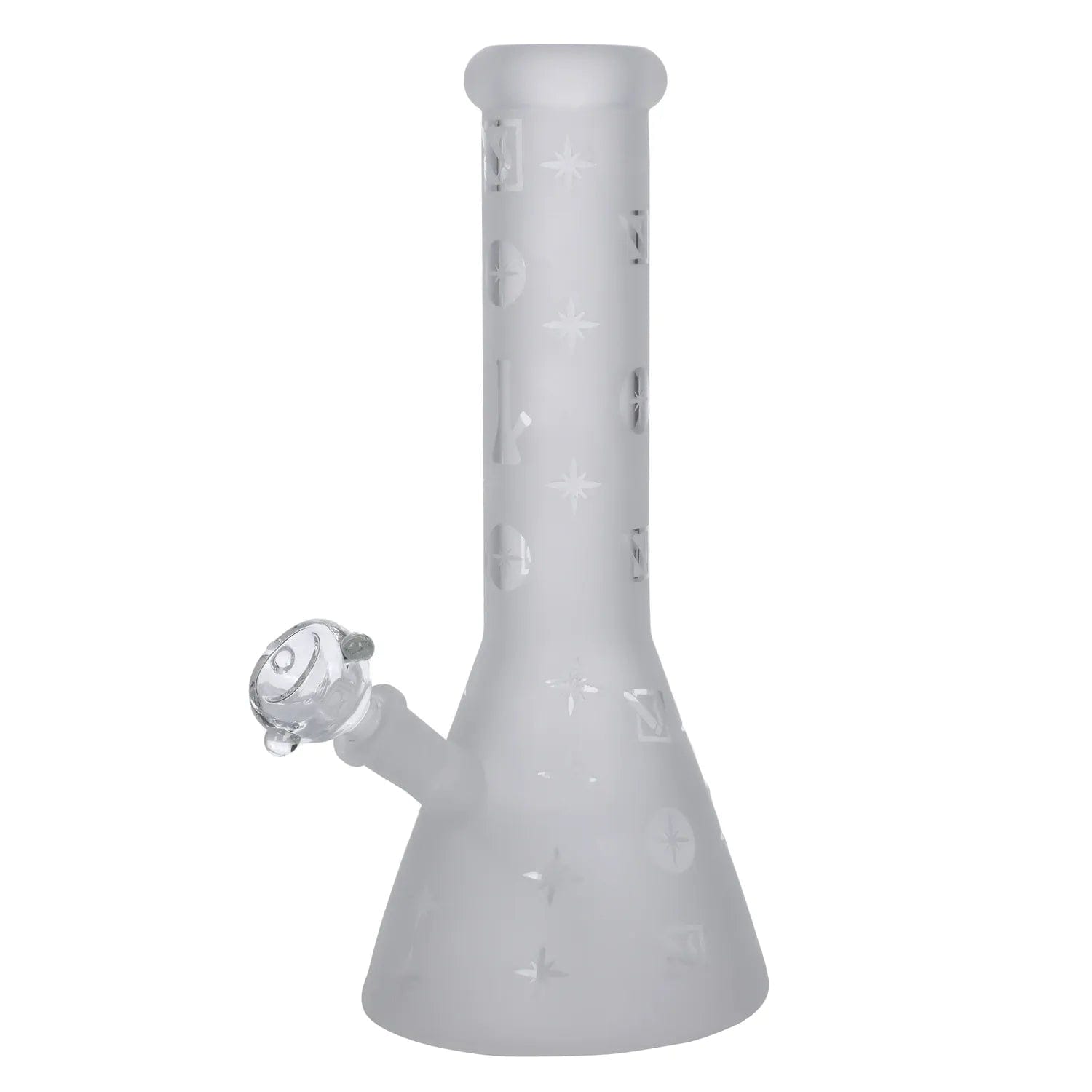A studio shot of the 7-inch DHC Originals Stargazer Water Pipe, displaying a classic beaker shape with a clean, transparent design.
