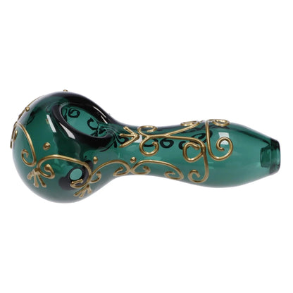 Valiant Each Valiant Golden Henna Spoon Pipe Teal | Canna Cabana Handpipes