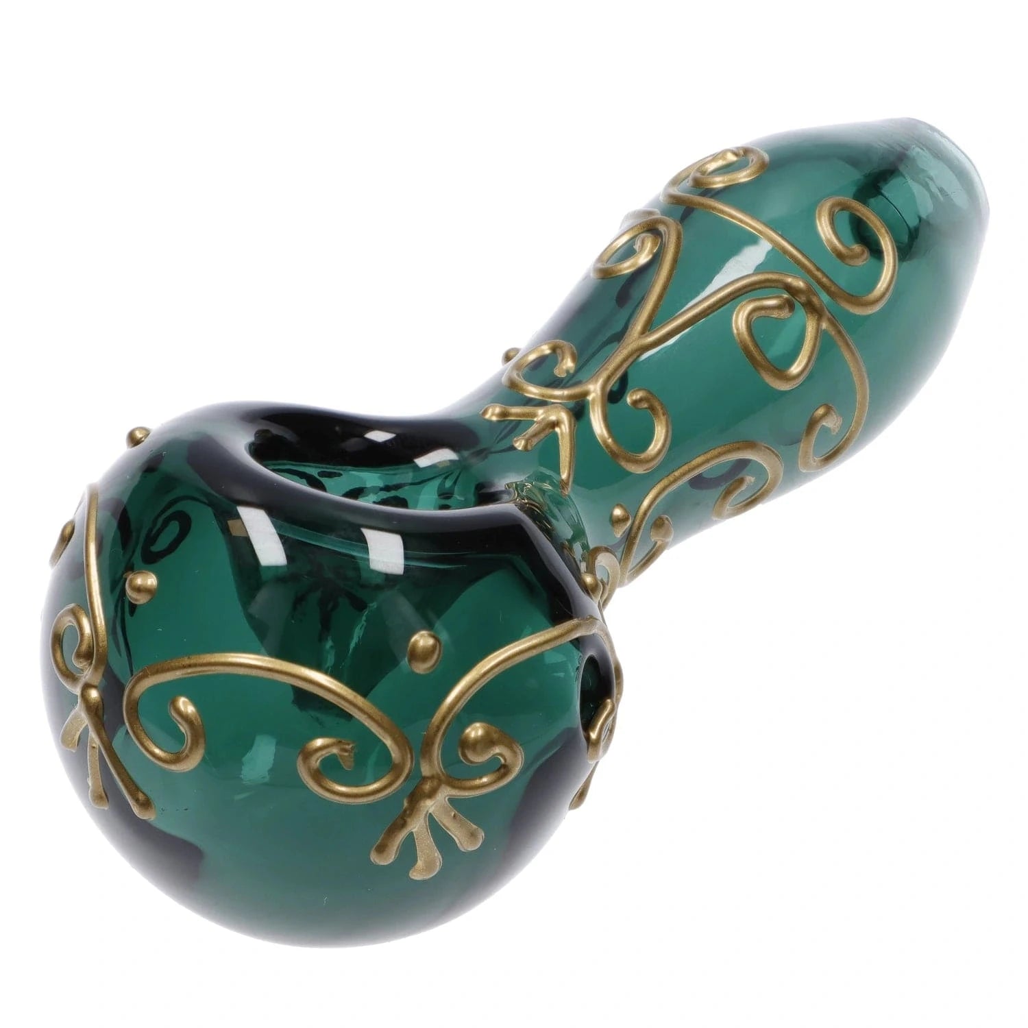 Valiant Each Valiant Golden Henna Spoon Pipe Teal | Canna Cabana Handpipes