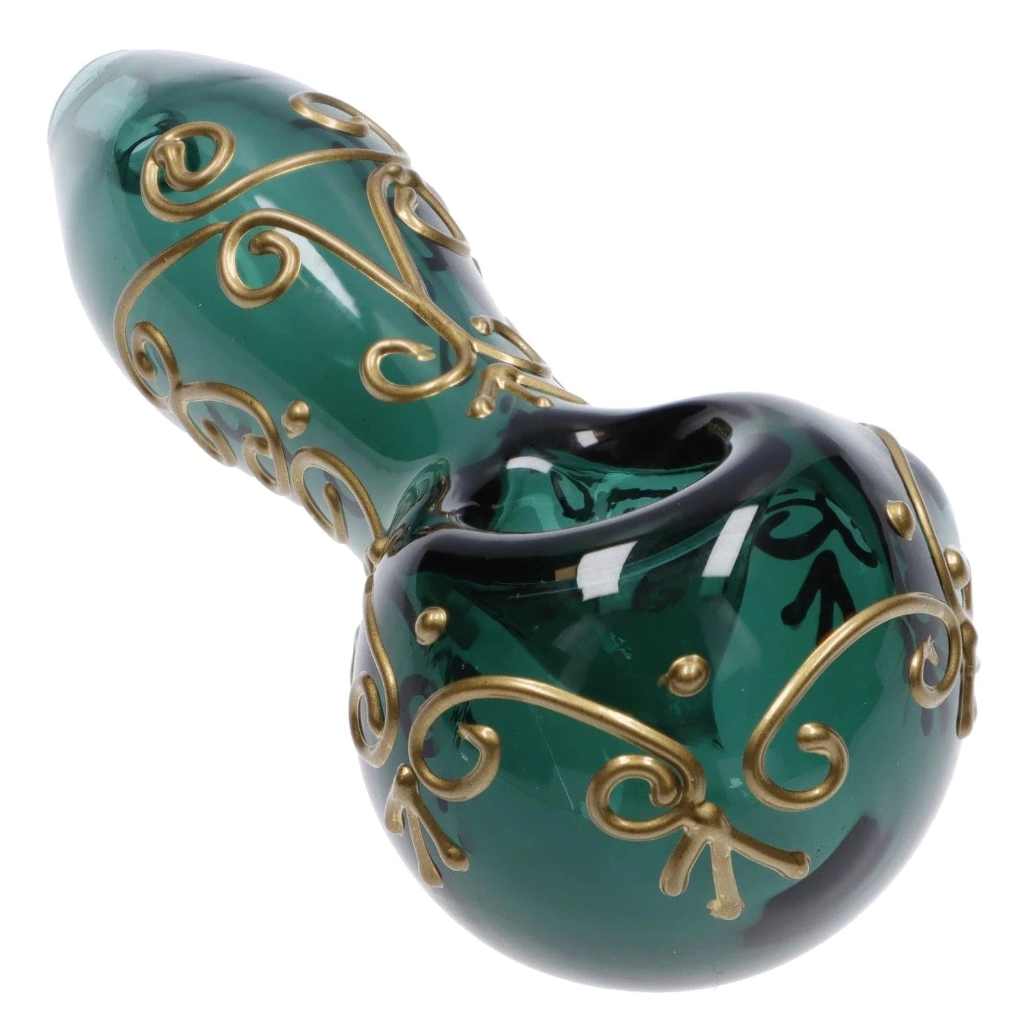 Valiant Each Valiant Golden Henna Spoon Pipe Teal | Canna Cabana Handpipes