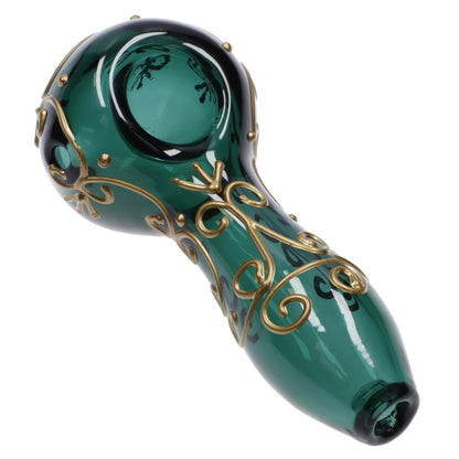 Valiant Each Valiant Golden Henna Spoon Pipe Teal | Canna Cabana Handpipes