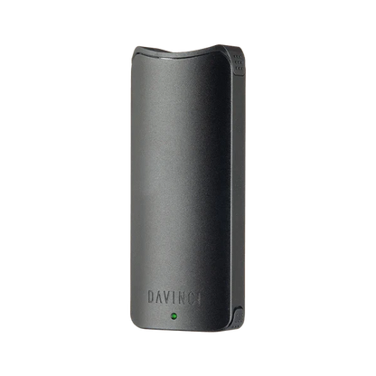 Front view of the DaVinci Artiq Concentrate Vaporizer in black, showing its sleek, compact design against a plain white background.