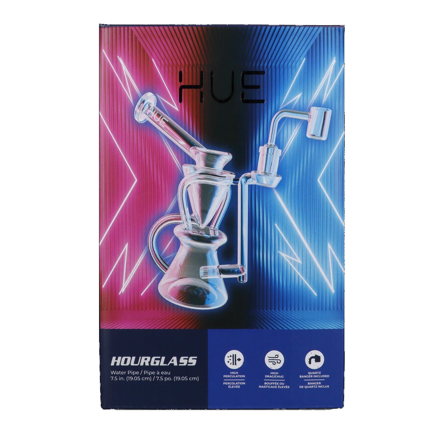 Hue Each Hue Hourglass Dab Rig Clear - 7.5" Dab Rigs