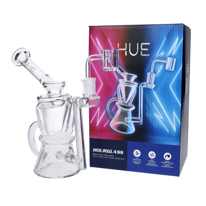 Hue Each Hue Hourglass Dab Rig Clear - 7.5" Dab Rigs