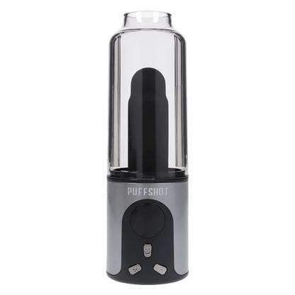 A centered, front view of the Puffshot Portable 510 Vape Cup in grey, showcasing its sleek, cup-like design.