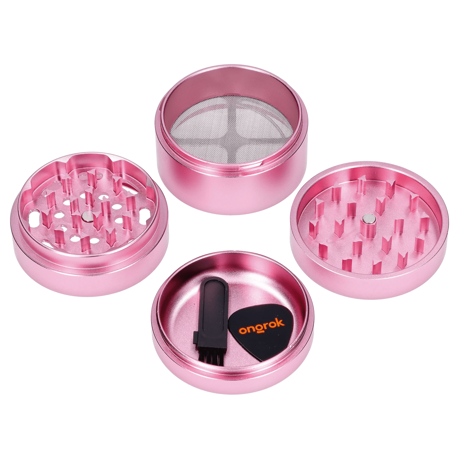 Ongrok EACH Ongrok 4 Piece EZ Open Grinder 2.0 - Rose Gold Accessories