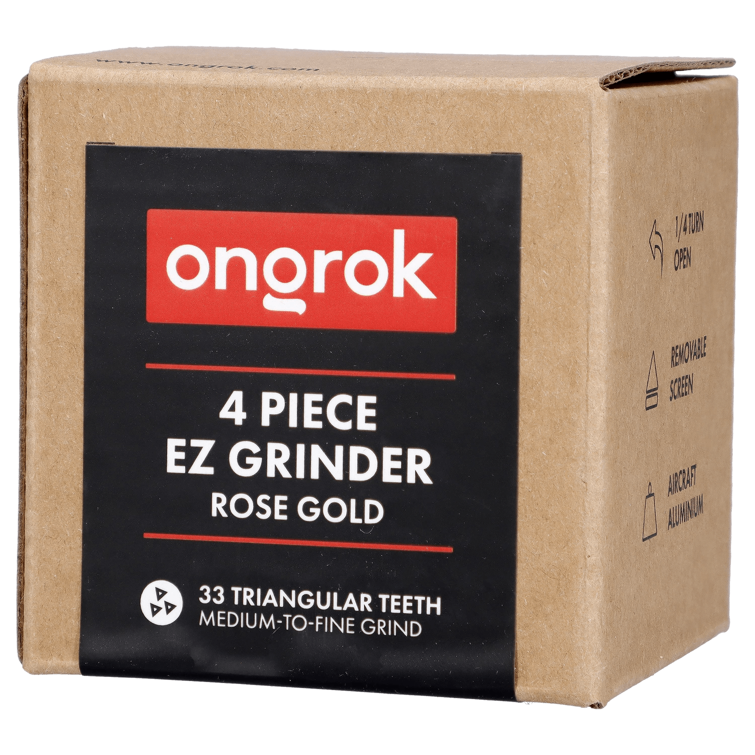 Ongrok EACH Ongrok 4 Piece EZ Open Grinder 2.0 - Rose Gold Accessories
