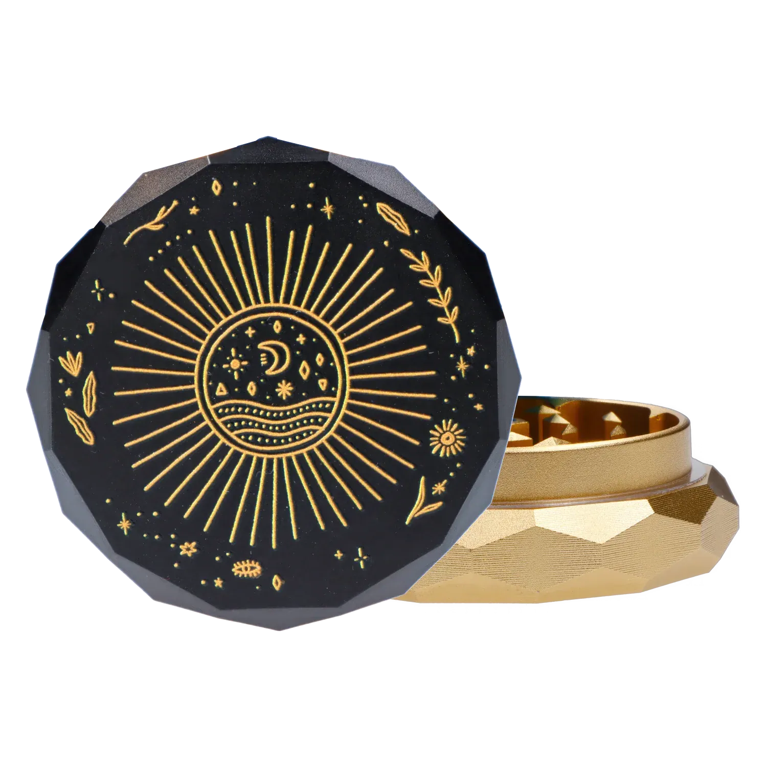 Famous Design EACH Astral Power Aluminum 2-Stage Grinder - Black & Gold Accessories