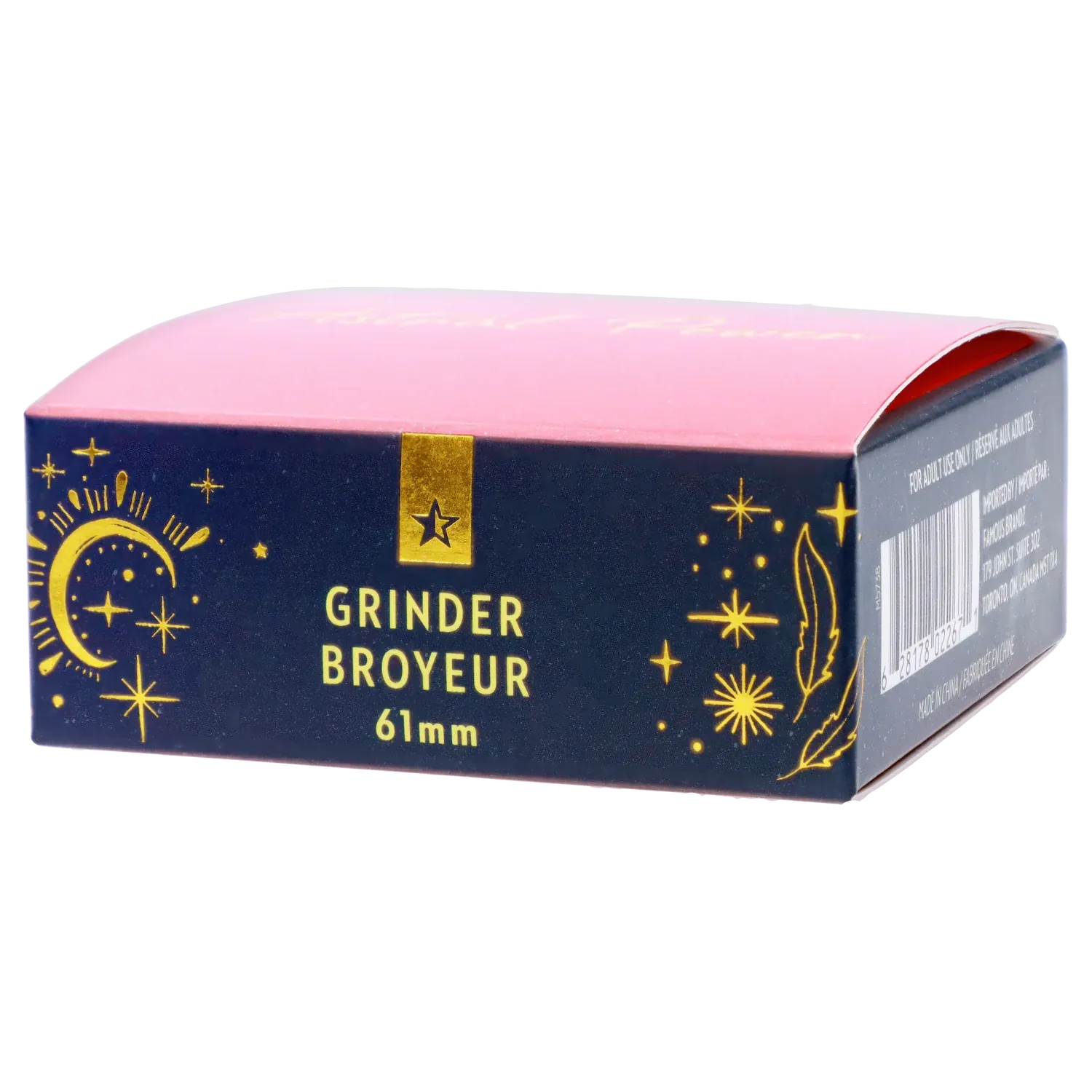 Famous Design EACH Astral Power Aluminum 2-Stage Grinder - Black & Gold Accessories