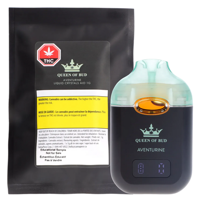 Queen of Bud 1 g Aventurine Liquid Crystals Disposable Vape Vapes