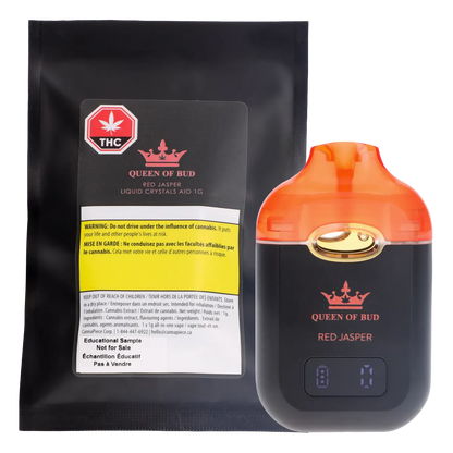 Queen of Bud 1 g Red Jasper Liquid Crystals Disposable Vape Vapes