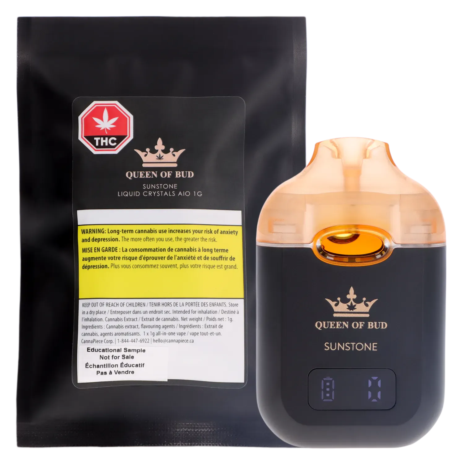 Queen of Bud 1 g Sunstone Liquid Crystals Disposable Vape Vapes