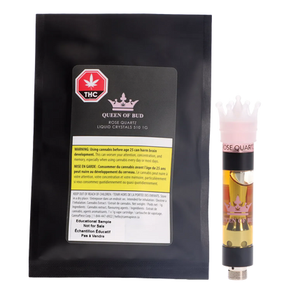 Queen of Bud 1 g Rose Quartz Liquid Crystals Vape Cartridge Vapes