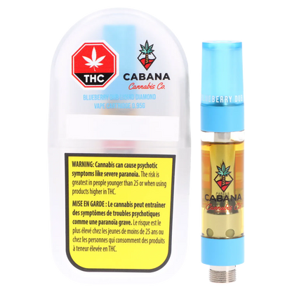 Cabana Cannabis Co. 0.95 g Blueberry Dub Liquid Diamonds Vape Cartridge Vapes