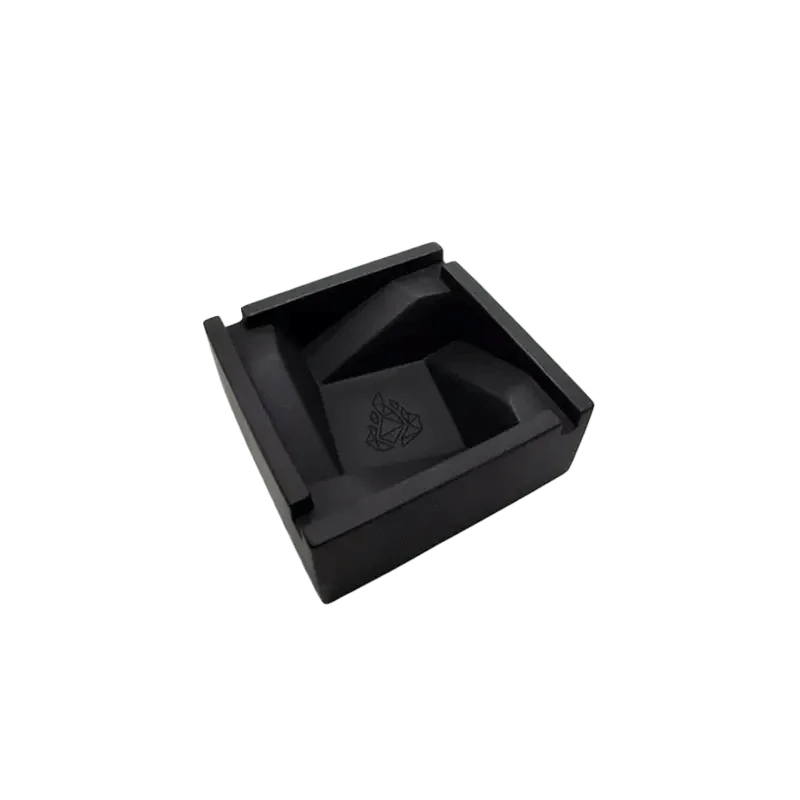 A top-down view of the BRN Briq Concrete Ashtray (Marble), showcasing its square shape and textured concrete finish.