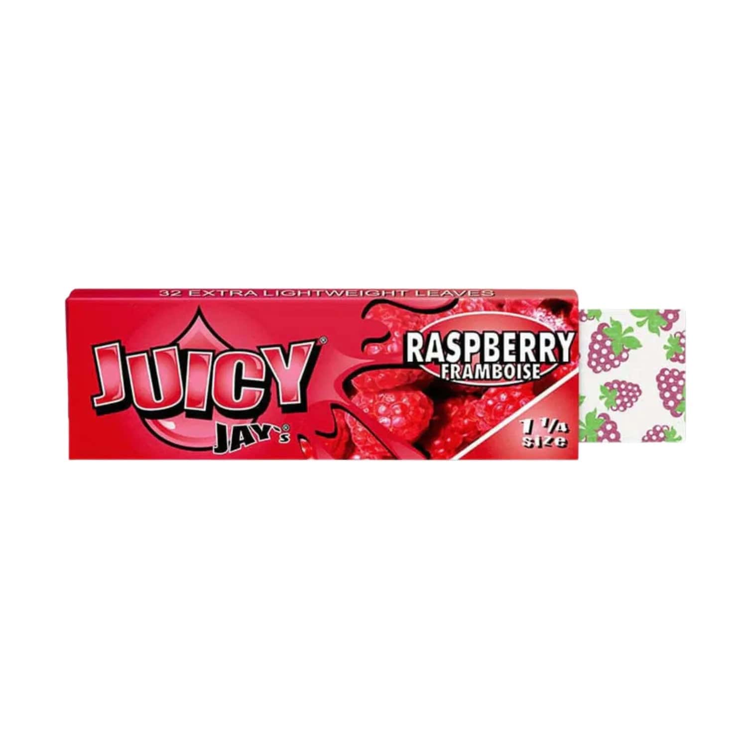 Juicy Jays Each Juicy Jay's Rolling Papers - Raspberry - 1 ¼ Papers & Cones