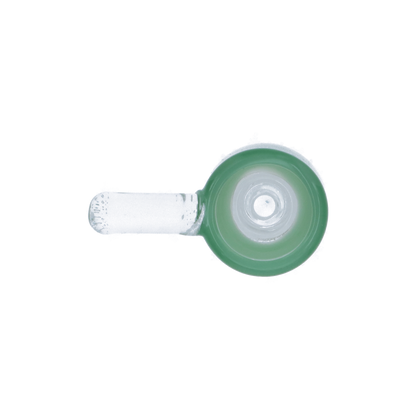 A close-up, top-down view of the Dopezilla Replacement Bowl in mint green, showcasing its male 14mm connection.