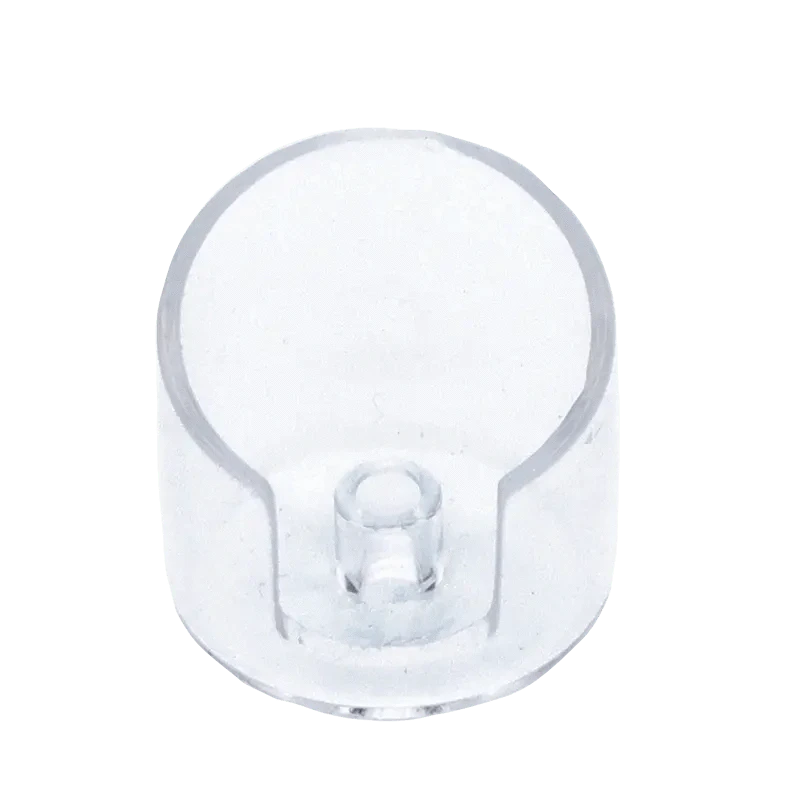 A top-down view of the Valiant Quartz Carb Cap for Banger, showcasing its clear quartz construction.