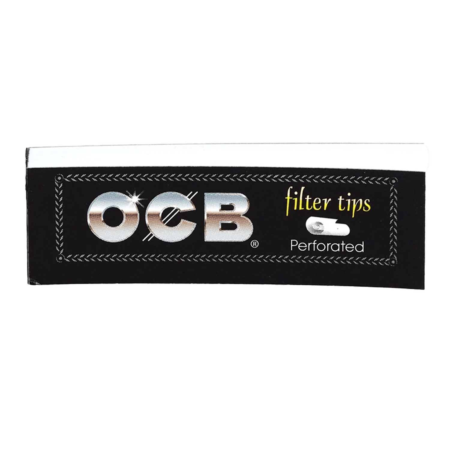 A close-up of the OCB Premium Black Filter Tip Booklets, showing the dark cover and brand logo.