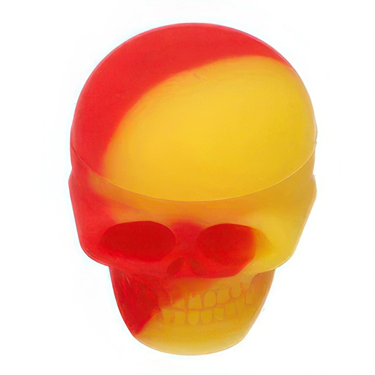 Front view of the Valiant Silicone Skull Container, showing the assorted 3 ml container with a smooth, rounded shape.