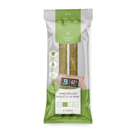 Front view of the Choice Leaf Large Goji Cones – 2g – 2pk, highlighting the dark brown, rolled cones against a light background.