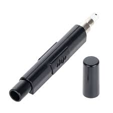 A close-up view of the Evri Vapor Tip Attachment, showcasing its sleek, black cylindrical shape.