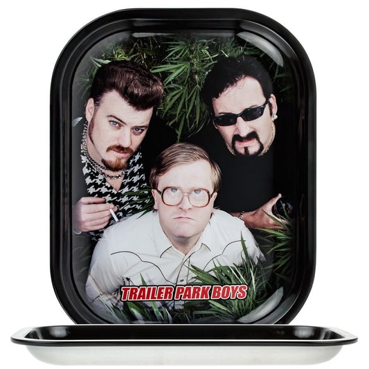 The TPB Clipping Tray-Small showcases a vibrant, full-color graphic design reminiscent of a vintage trading card.