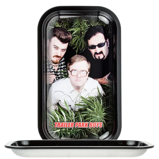 A medium-sized TPB Clipping Tray features a detailed illustrative design with various characters and elements.