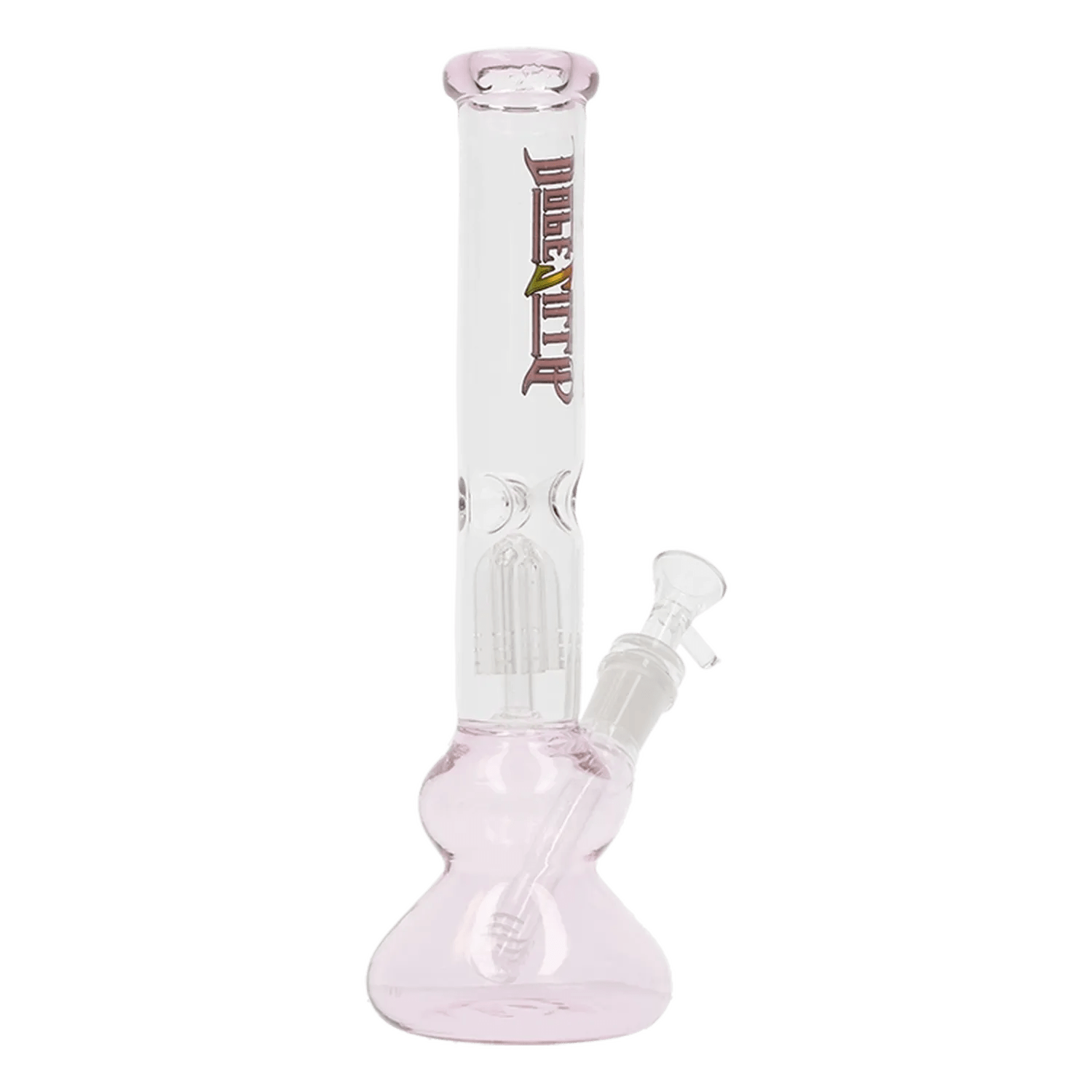 Dopezilla Each Dopezilla Double Bell Bottom Water Pipe - Pink - 12in. Bongs