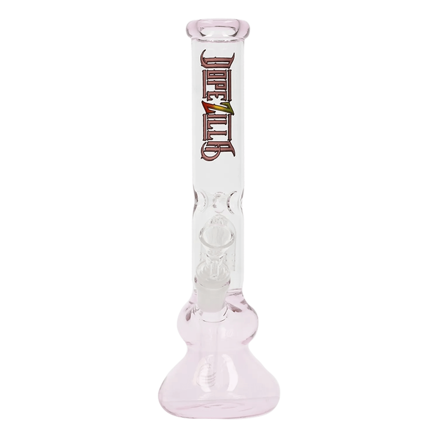 Dopezilla Each Dopezilla Double Bell Bottom Water Pipe - Pink - 12in. Bongs