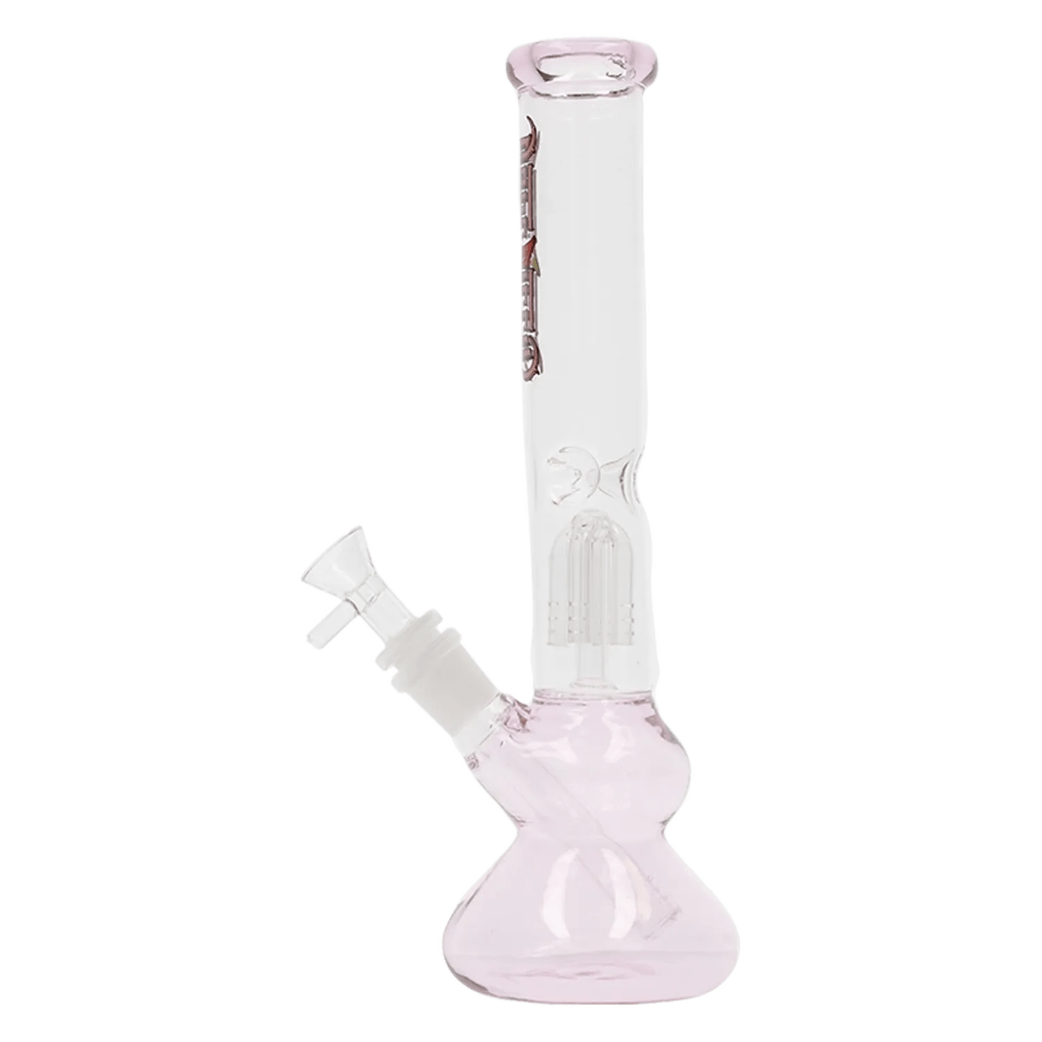 Dopezilla Each Dopezilla Double Bell Bottom Water Pipe - Pink - 12in. Bongs