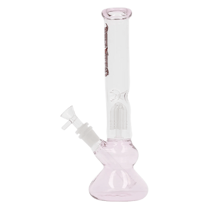 Dopezilla Each Dopezilla Double Bell Bottom Water Pipe - Pink - 12in. Bongs