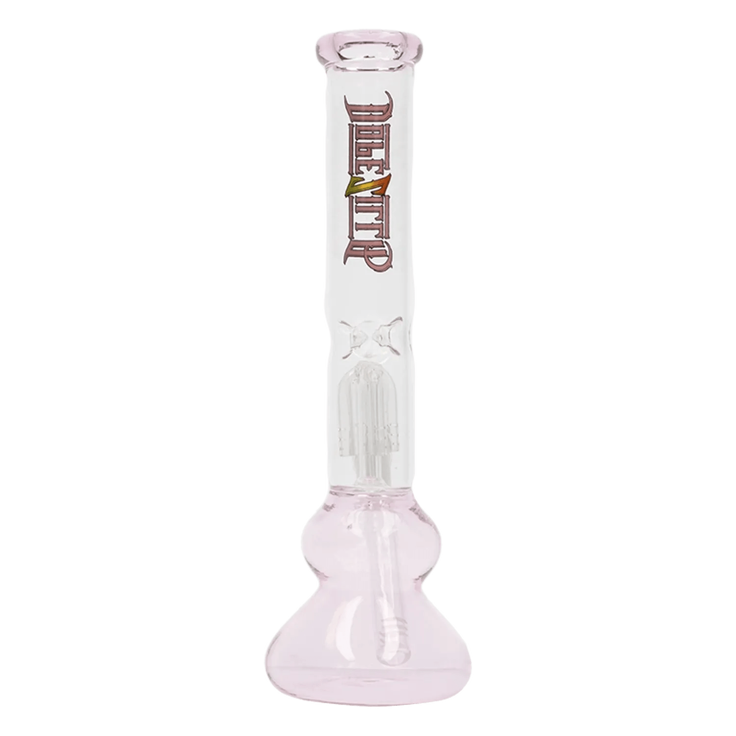 Dopezilla Each Dopezilla Double Bell Bottom Water Pipe - Pink - 12in. Bongs