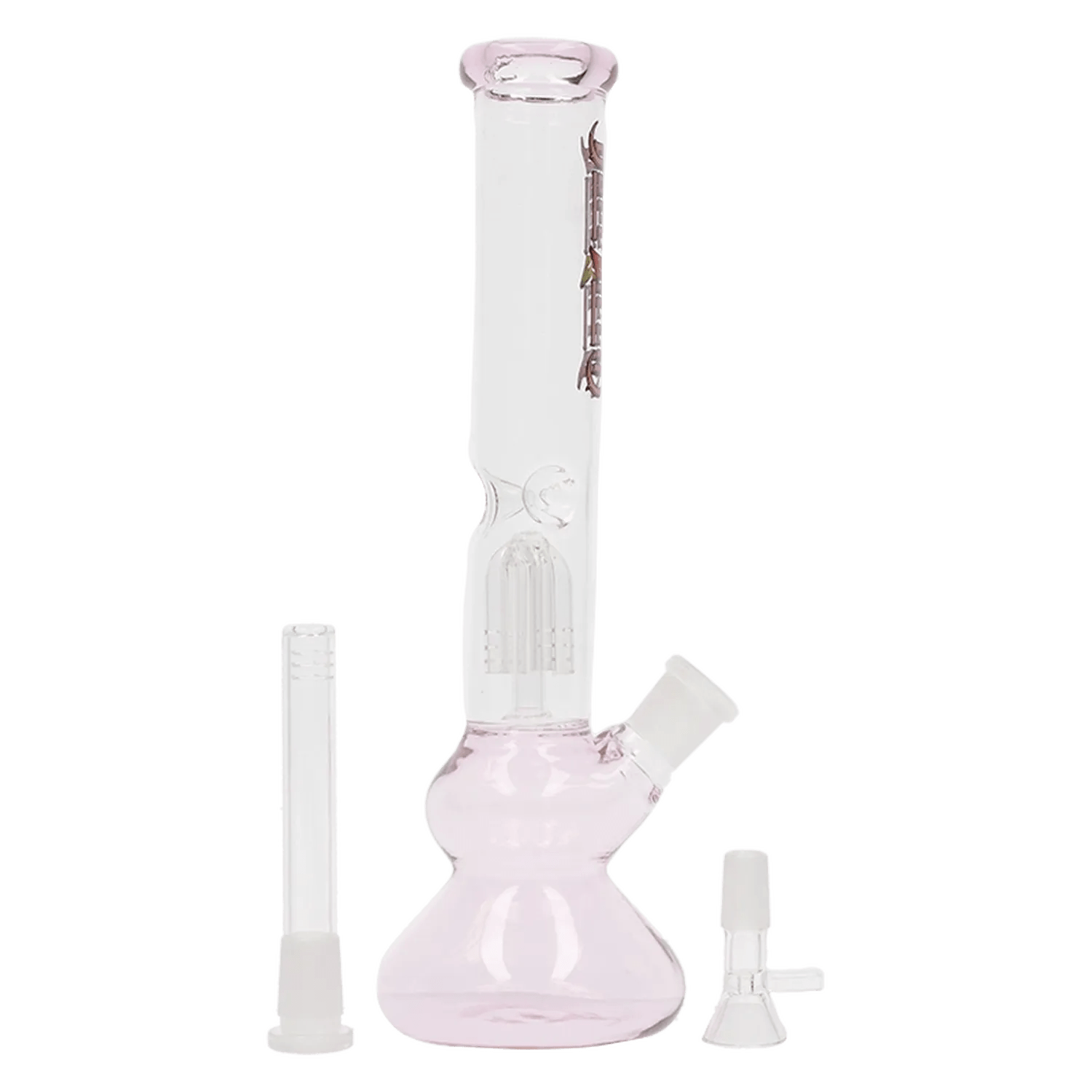 Dopezilla Each Dopezilla Double Bell Bottom Water Pipe - Pink - 12in. Bongs